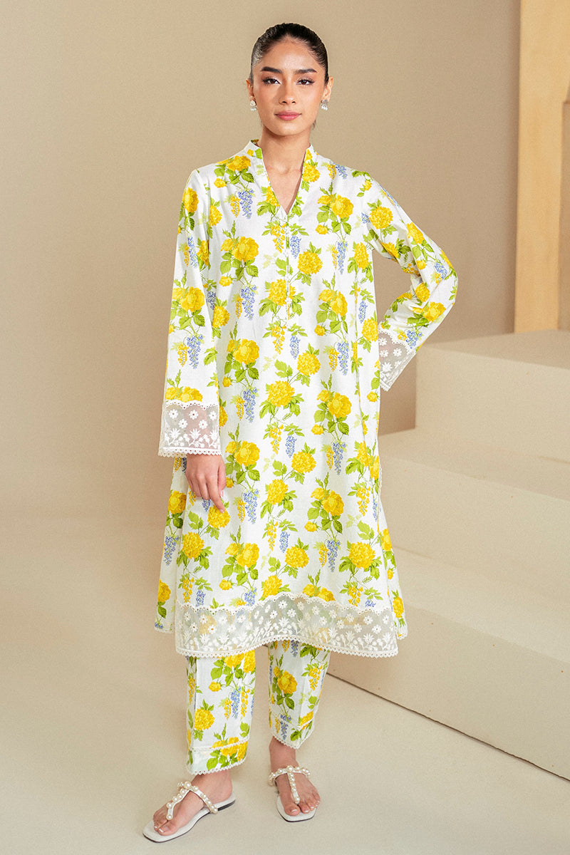 Cross Stitch | Daily Lawn 24 | SOFT HYDRANGEA-2 PIECE LAWN SUIT - House Of Hania