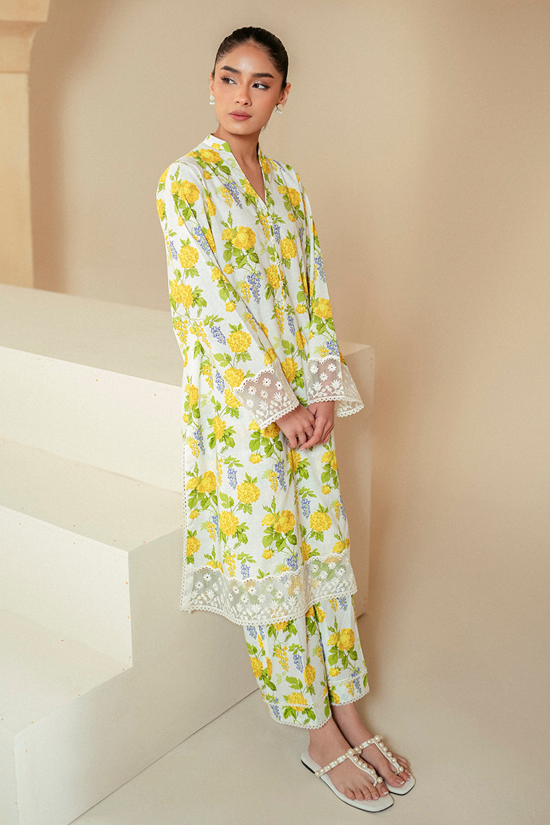 Cross Stitch | Daily Lawn 24 | SOFT HYDRANGEA-2 PIECE LAWN SUIT - House Of Hania