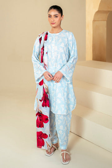 Cross Stitch | Daily Lawn 24 | TULIP GLAM-3 PIECE LAWN SUIT - House Of Hania
