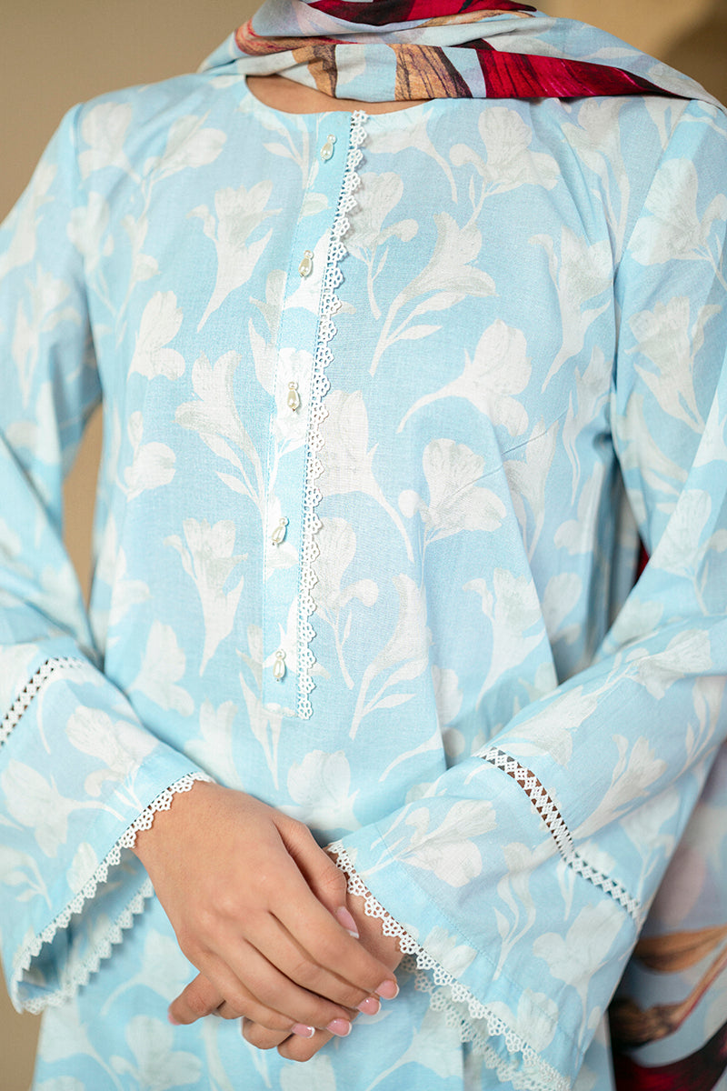 Cross Stitch | Daily Lawn 24 | TULIP GLAM-3 PIECE LAWN SUIT - House Of Hania