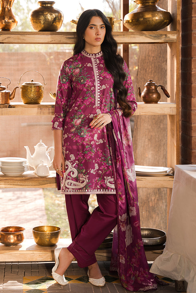 Cross Stitch | Eid Lawn 24 | IRIS MAUVE - House Of Hania