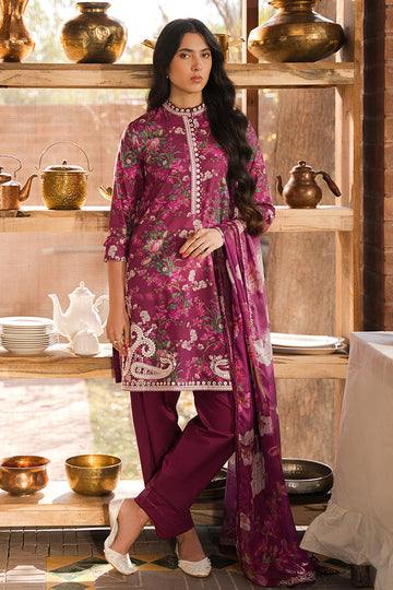Cross Stitch | Eid Lawn 24 | IRIS MAUVE - House Of Hania