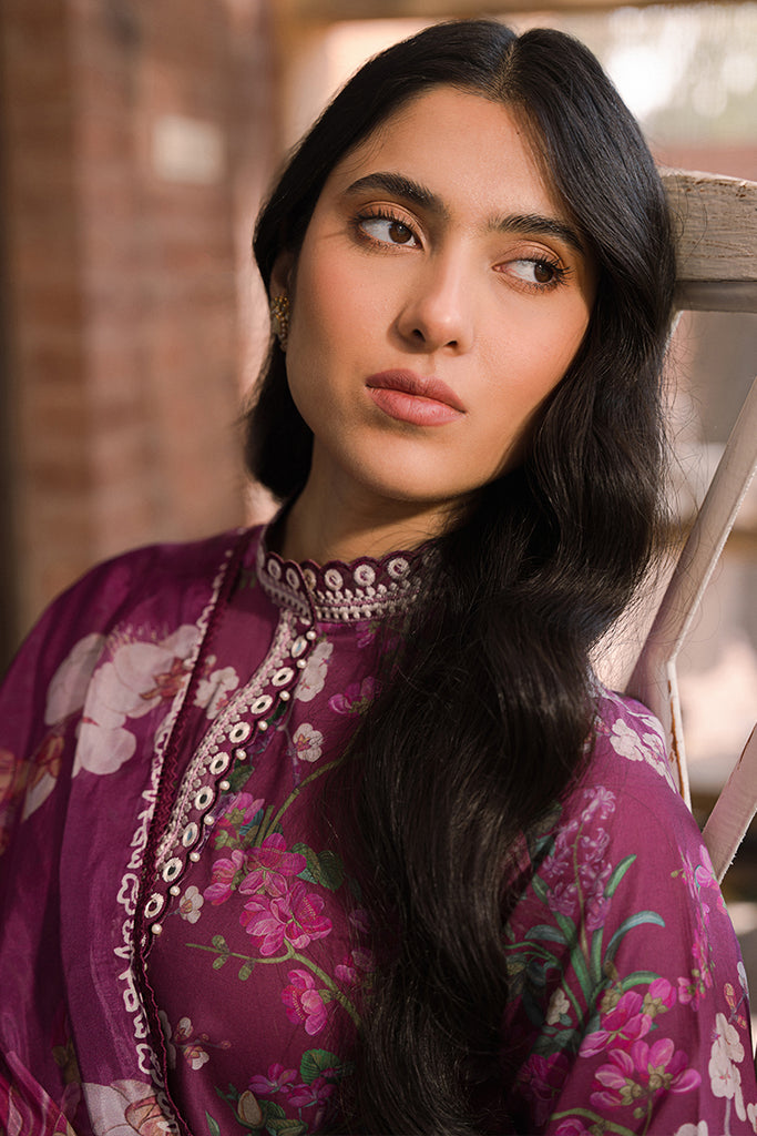 Cross Stitch | Eid Lawn 24 | IRIS MAUVE - House Of Hania