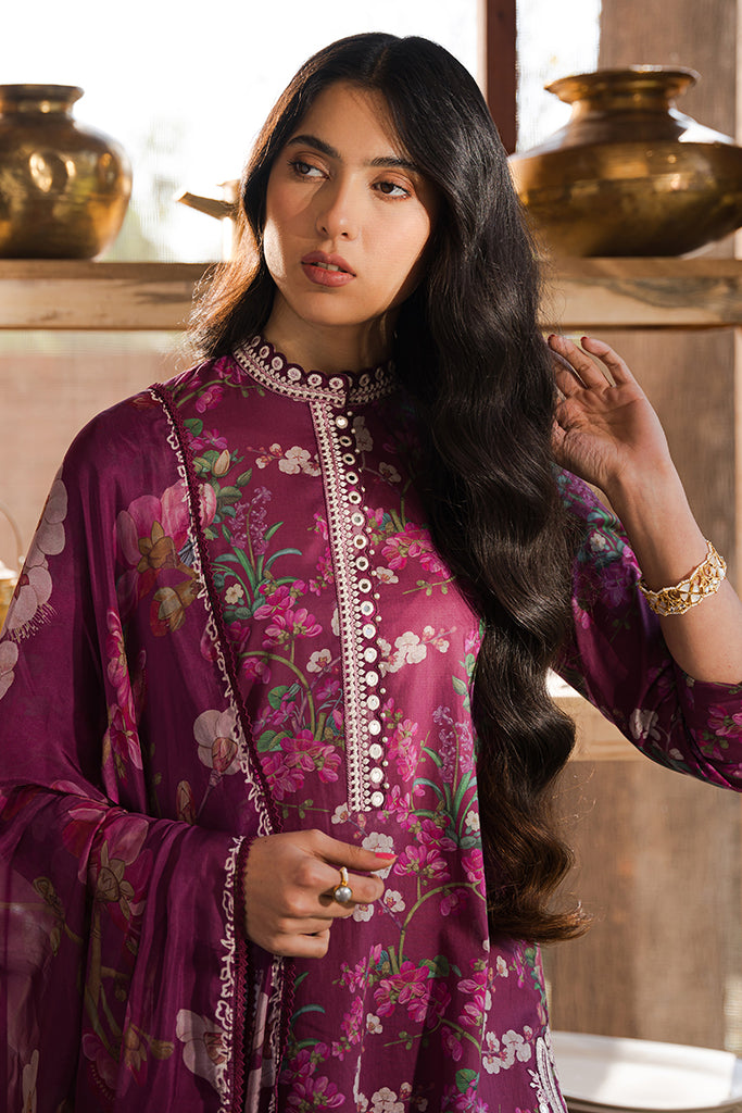 Cross Stitch | Eid Lawn 24 | IRIS MAUVE - House Of Hania