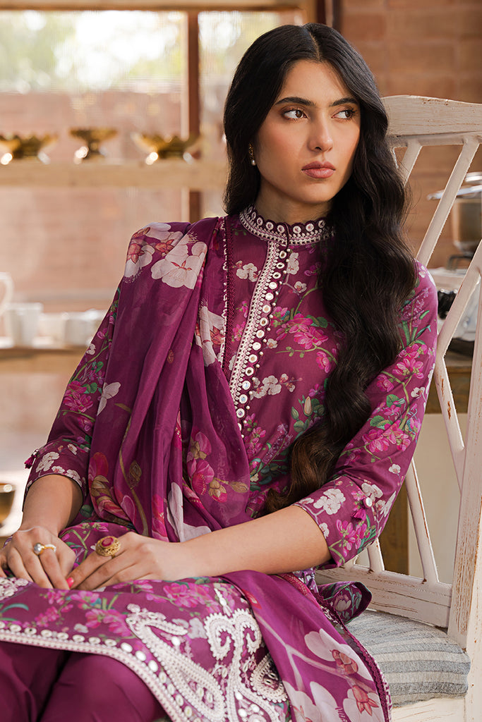 Cross Stitch | Eid Lawn 24 | IRIS MAUVE - House Of Hania