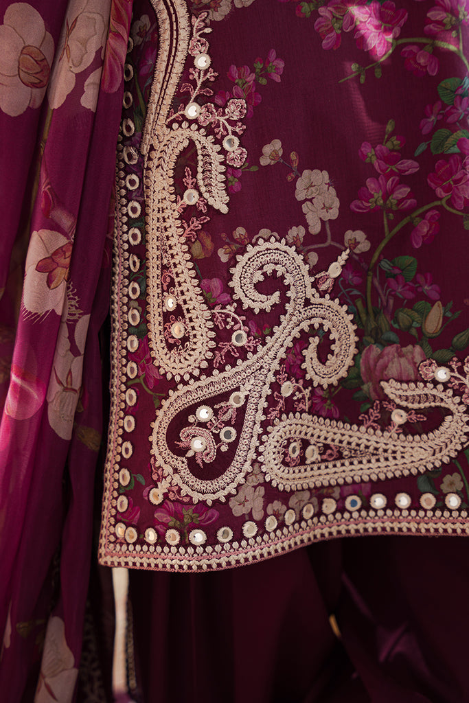 Cross Stitch | Eid Lawn 24 | IRIS MAUVE - House Of Hania