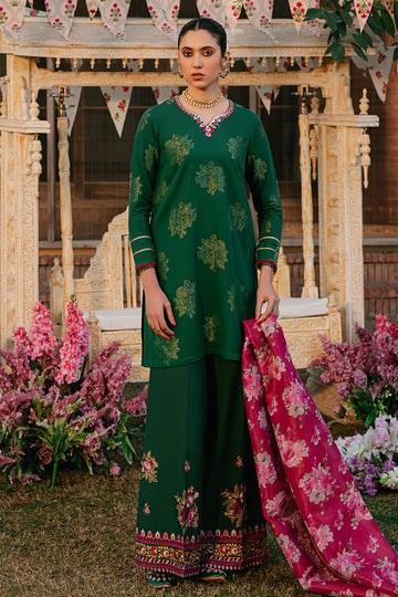 Cross Stitch | Eid Lawn 24 | OPULENT GREEN - House Of Hania