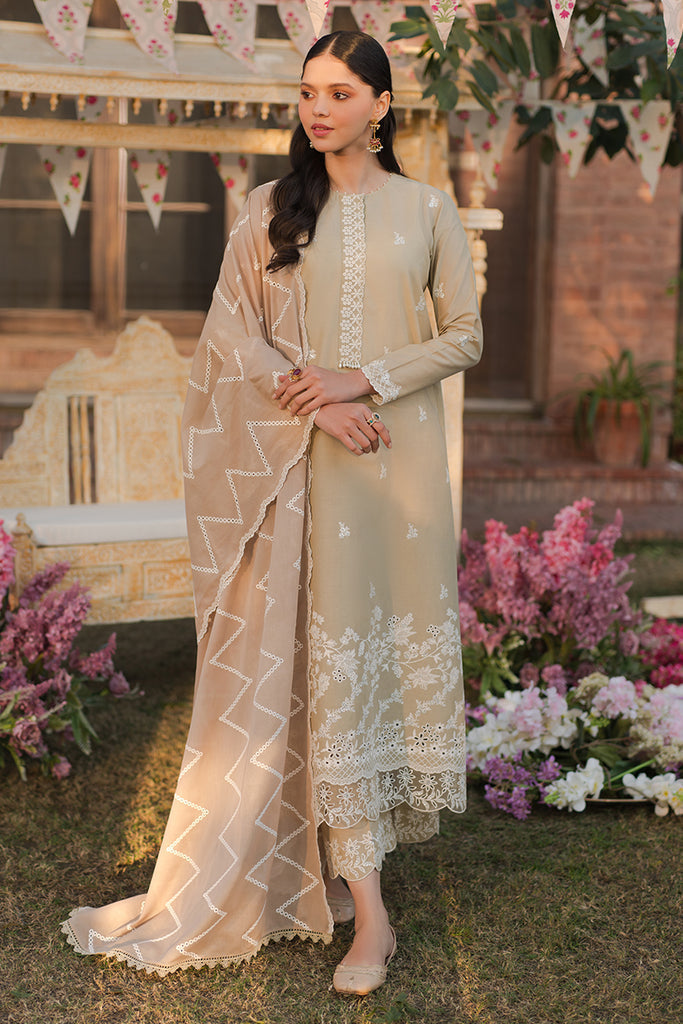 Cross Stitch | Eid Lawn 24 | PALE GREEN - House Of Hania