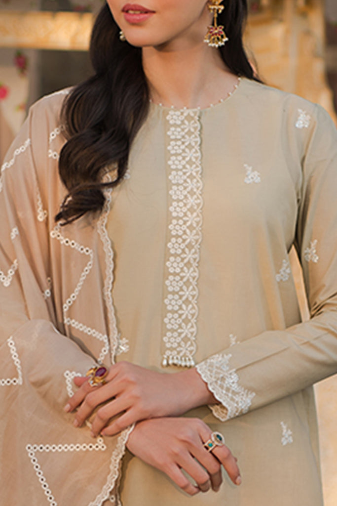 Cross Stitch | Eid Lawn 24 | PALE GREEN - House Of Hania