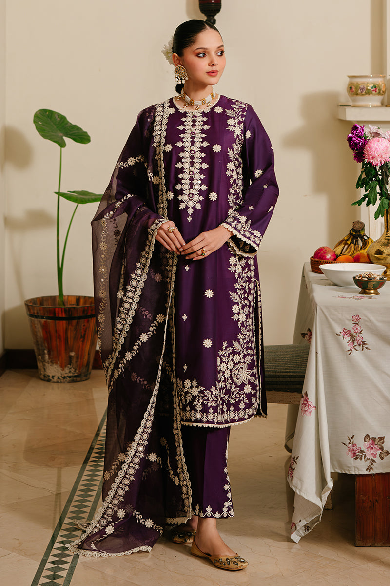 Cross Stitch | Eid Lawn 24 | PLUM GRAIN - House Of Hania