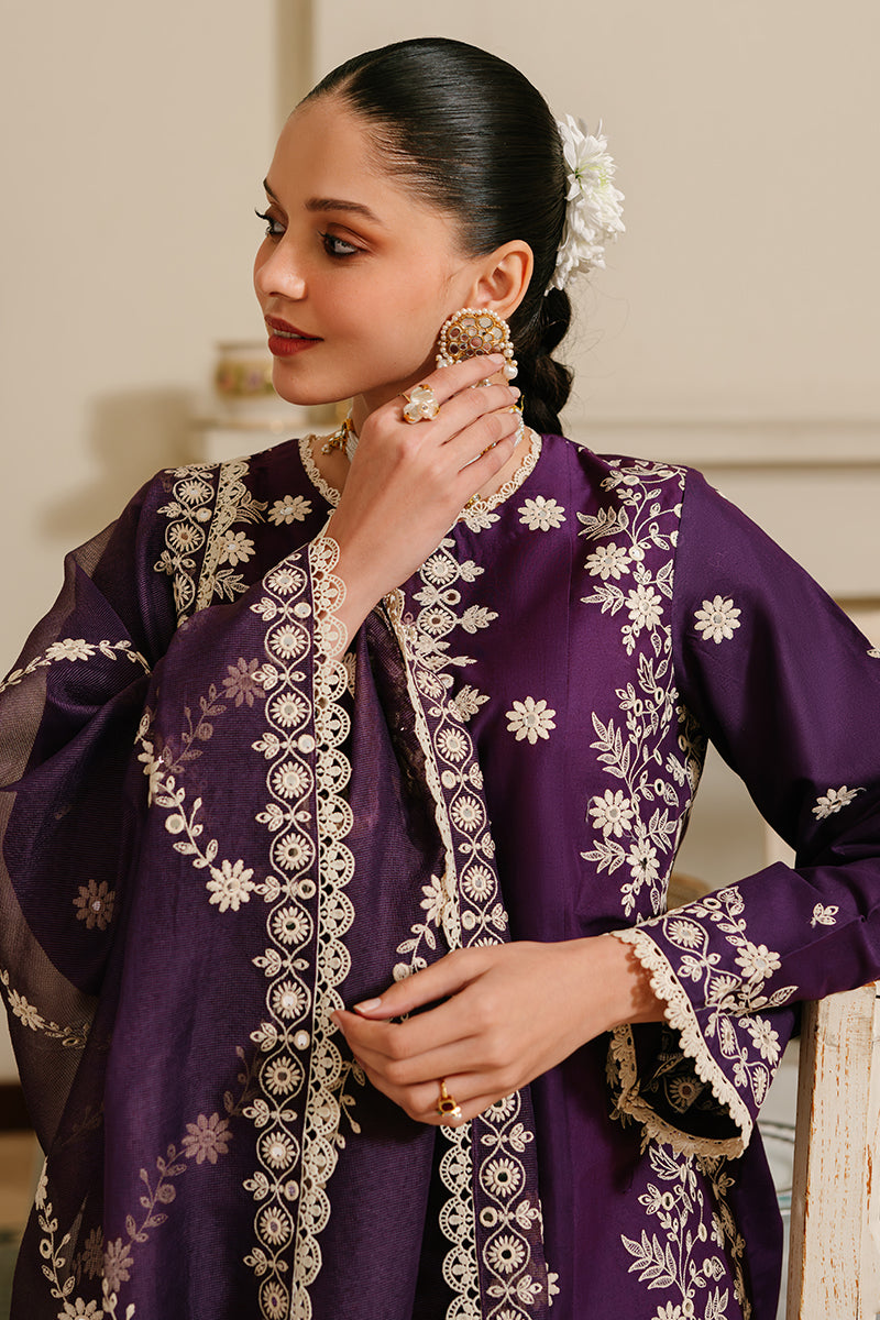 Cross Stitch | Eid Lawn 24 | PLUM GRAIN - House Of Hania