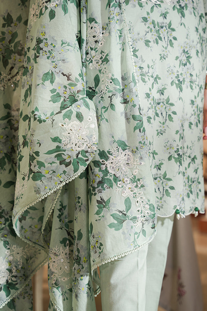 Cross Stitch | Eid Lawn 24 | SAGE SILT - House Of Hania