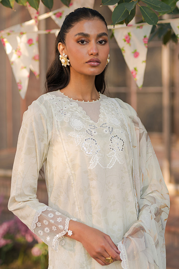 Cross Stitch | Eid Lawn 24 | WHISPERING WHITE - House Of Hania