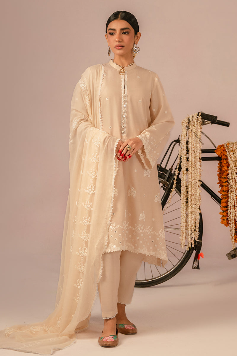 Cross Stitch | Mahiri Embroidered Collection 24 | BLUSH PINK - House Of Hania