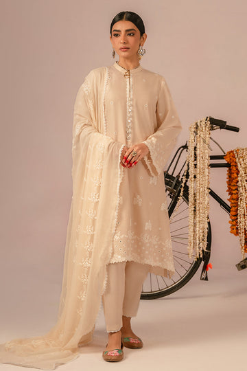 Cross Stitch | Mahiri Embroidered Collection 24 | BLUSH PINK - House Of Hania