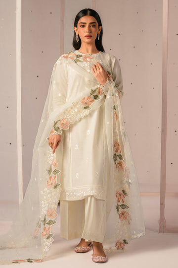 Cross Stitch | Mahiri Embroidered Collection 24 | MINTY MIST - House Of Hania