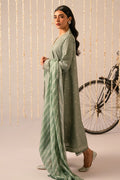 Cross Stitch | Mahiri Embroidered Collection 24 | Sage Green - House Of Hania