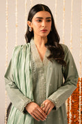 Cross Stitch | Mahiri Embroidered Collection 24 | Sage Green - House Of Hania