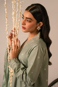 Cross Stitch | Mahiri Embroidered Collection 24 | Sage Green - House Of Hania