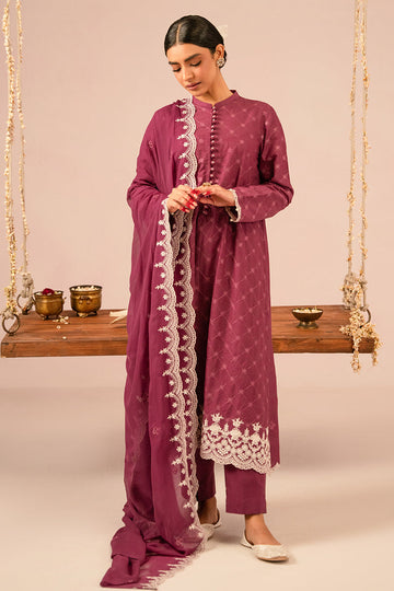 Cross Stitch | Mahiri Embroidered Collection 24 | VIOLET QUARTZ - House Of Hania