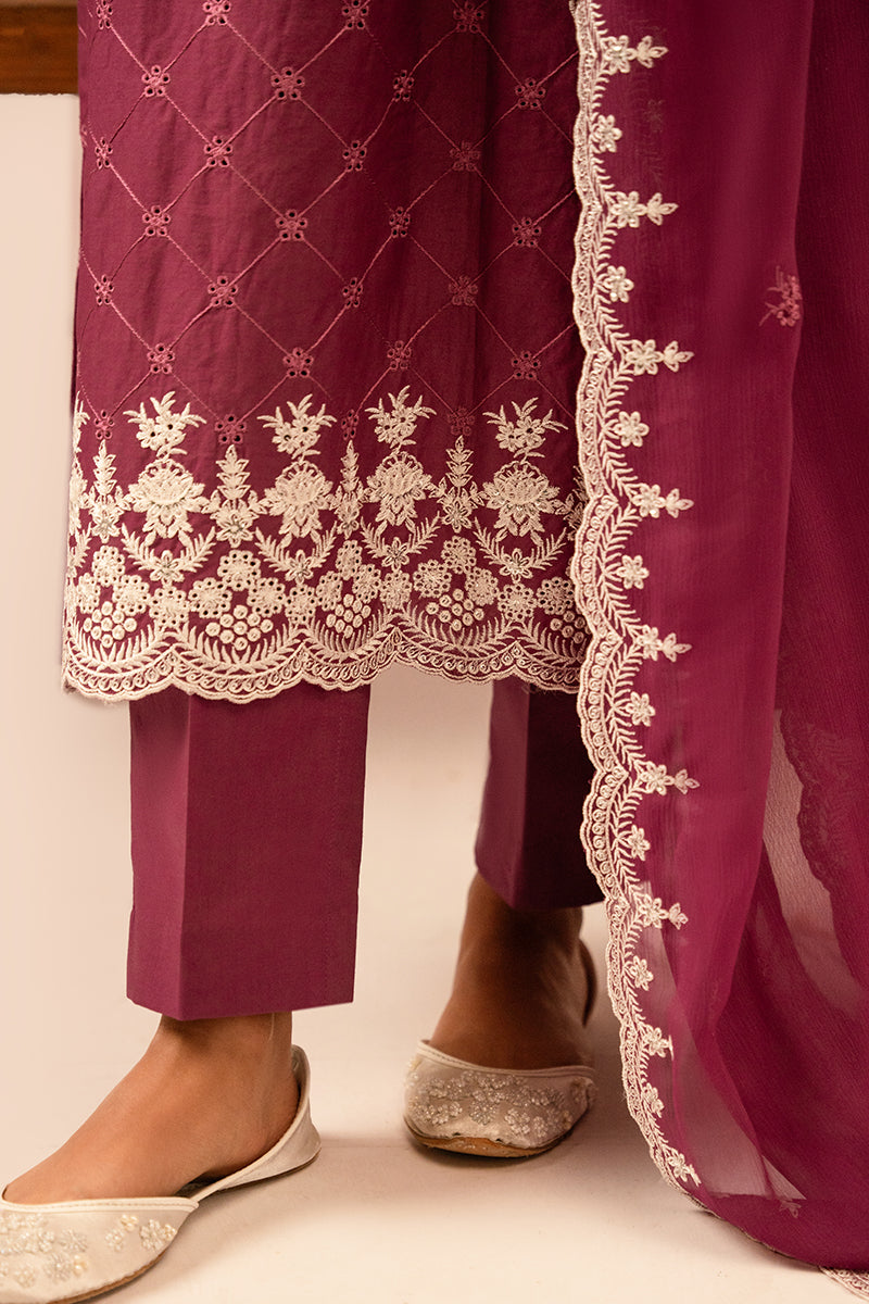 Cross Stitch | Mahiri Embroidered Collection 24 | VIOLET QUARTZ - House Of Hania