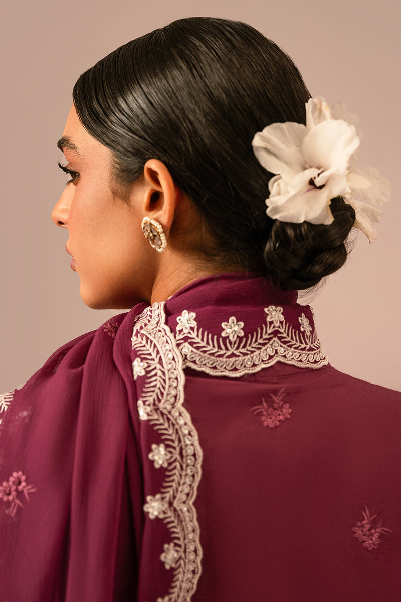 Cross Stitch | Mahiri Embroidered Collection 24 | VIOLET QUARTZ - House Of Hania