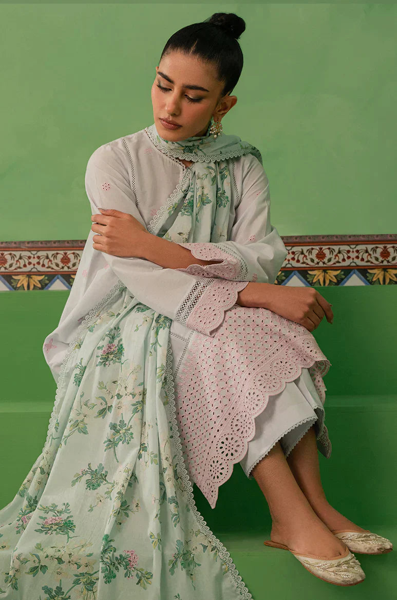 Cross Stitch | Mahiri Embroidered Collection | AQUA PEARL - House Of Hania