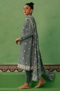Cross Stitch | Mahiri Embroidered Collection | DUSTY GRANITE - House Of Hania