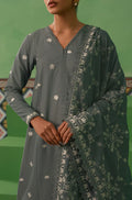 Cross Stitch | Mahiri Embroidered Collection | DUSTY GRANITE - House Of Hania