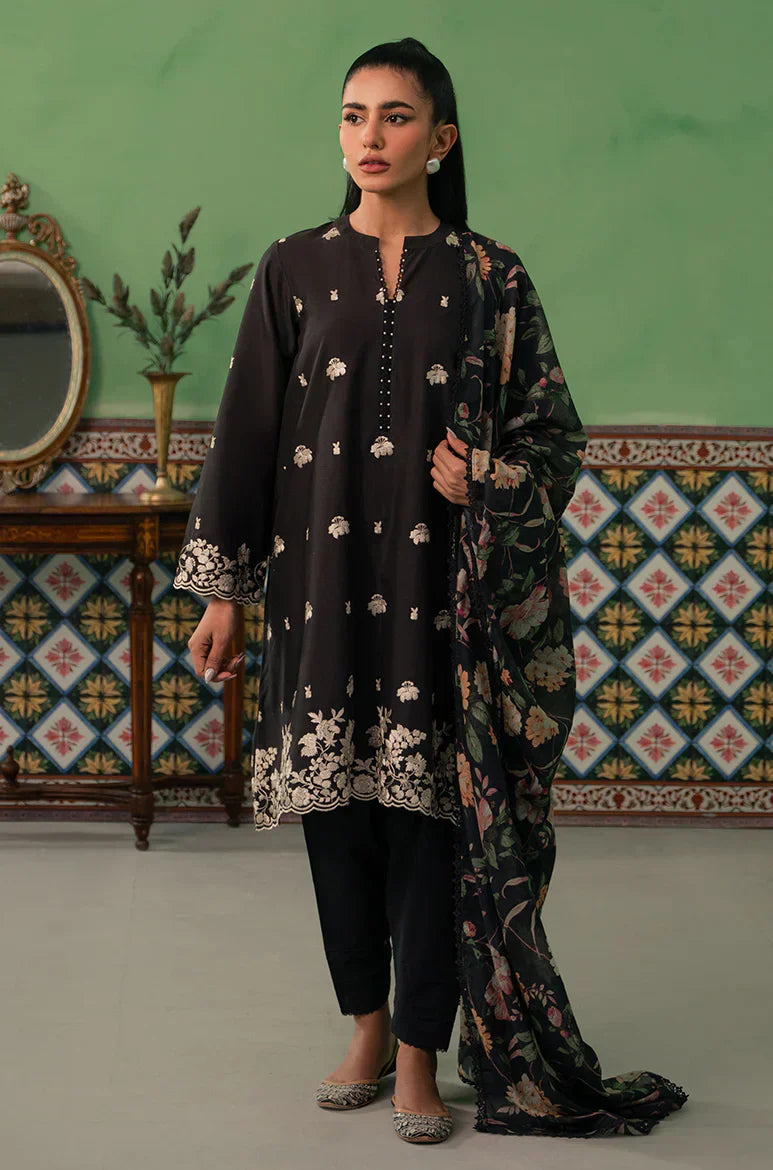 Cross Stitch | Mahiri Embroidered Collection | RAVEN FLORA - House Of Hania