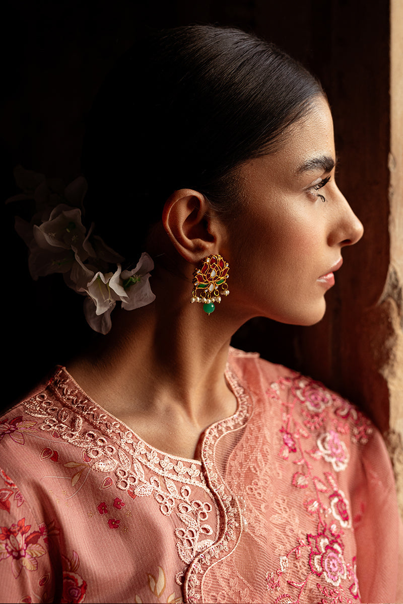 Cross Stitch | Premium Lawn 24 | APRICOT CHARM - House Of Hania