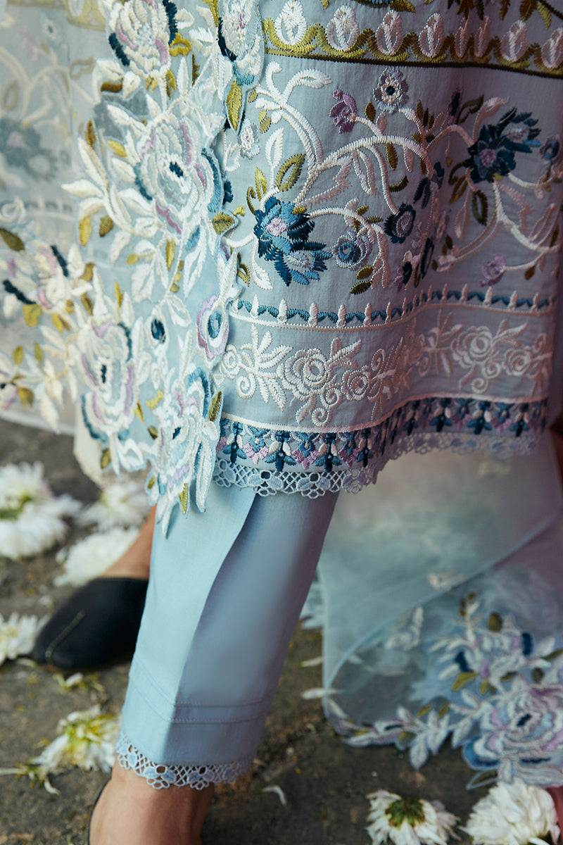 Cross Stitch | Premium Lawn 24 | CERULEAN ORNATE - House Of Hania