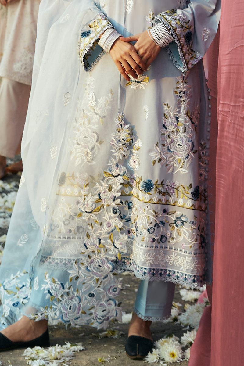 Cross Stitch | Premium Lawn 24 | CERULEAN ORNATE - House Of Hania