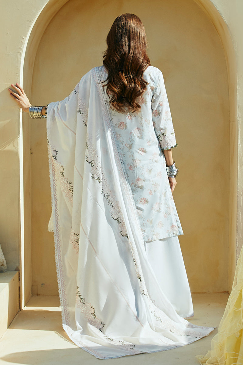 Cross Stitch | Premium Lawn 24 | FLORAL MARINE - House Of Hania