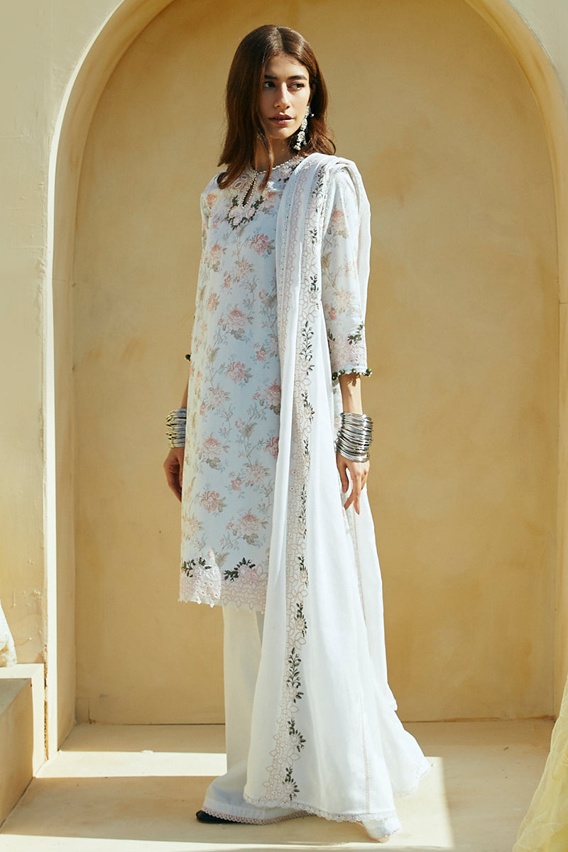 Cross Stitch | Premium Lawn 24 | FLORAL MARINE - House Of Hania