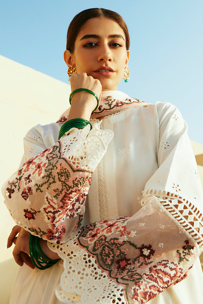 Cross Stitch | Premium Lawn 24 | PASTEL PINK - House Of Hania