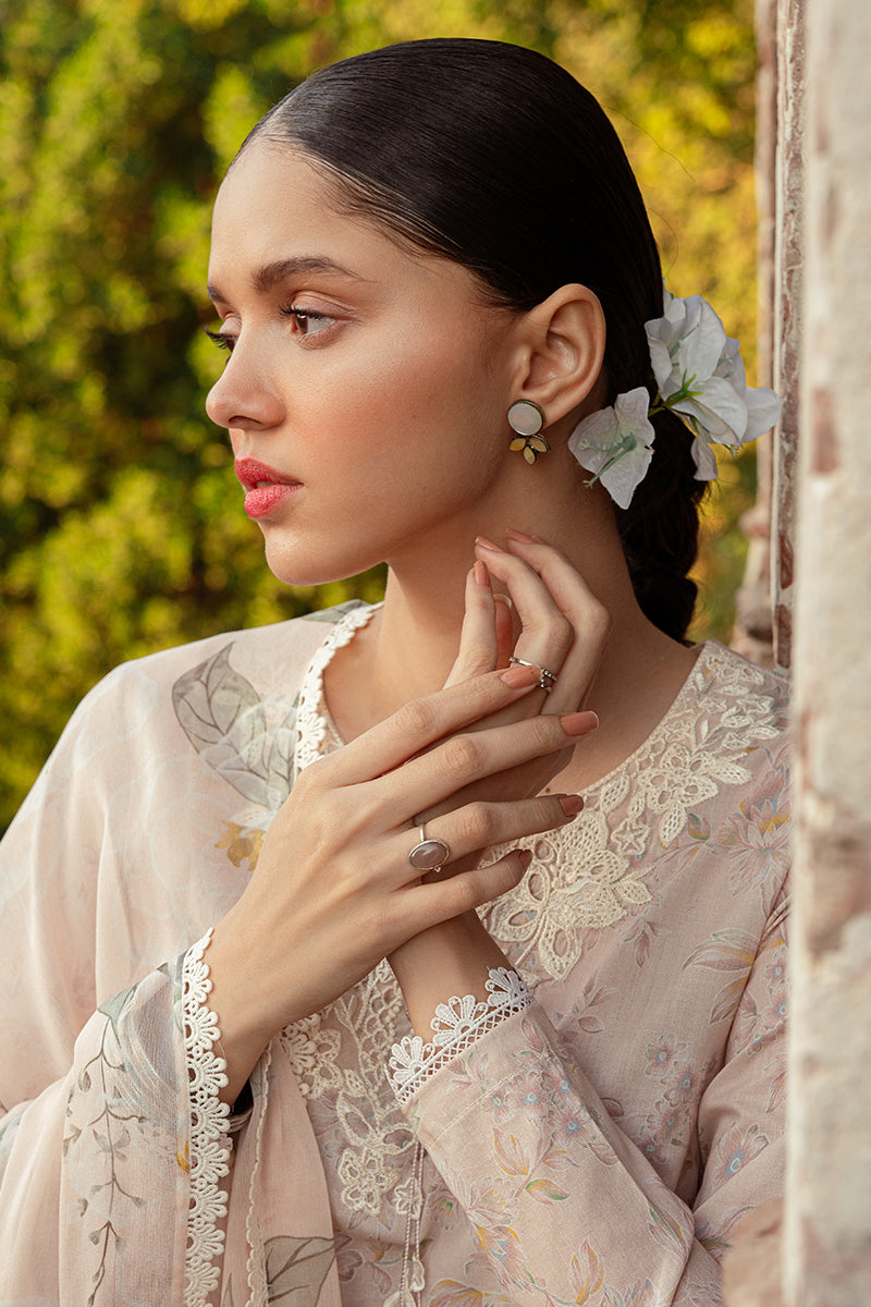 Cross Stitch | Premium Lawn 24 | SILVER PEONY - House Of Hania