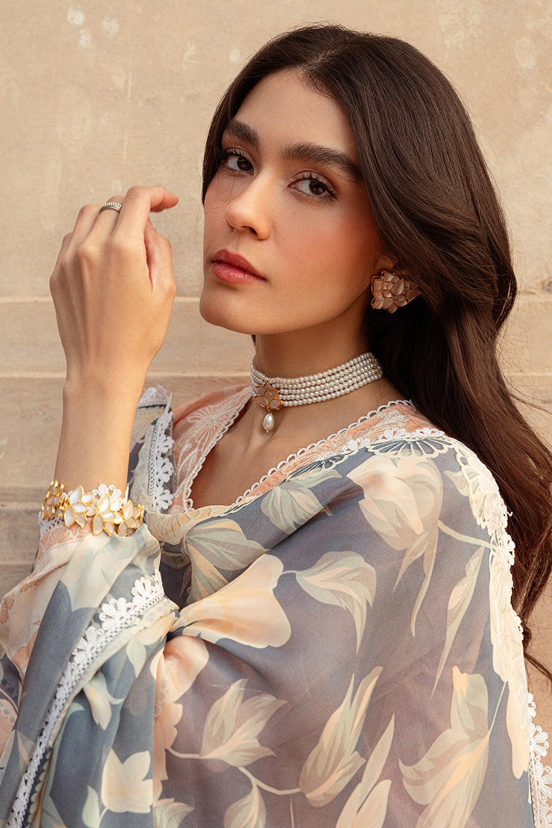 Cross Stitch | Premium Lawn 24 | SUNSET FLORA - House Of Hania