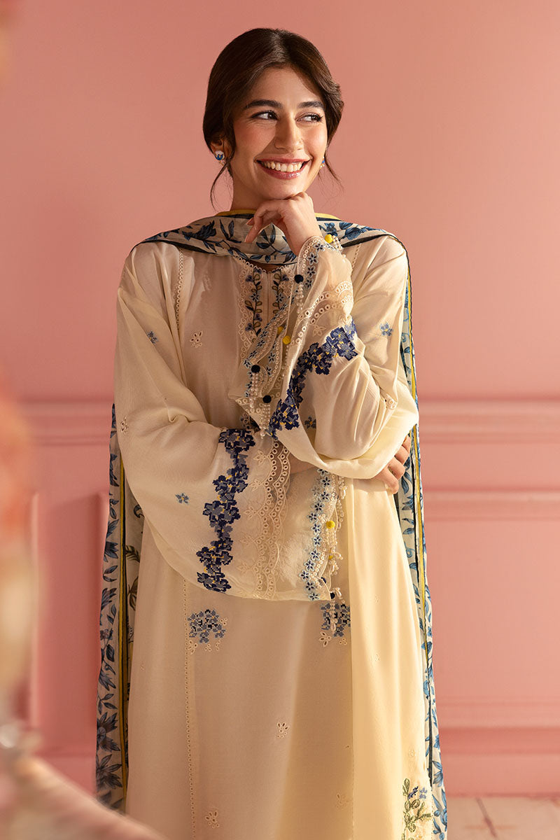 Cross Stitch | Premium Lawn 25 | BLUE ALLURE - House Of Hania