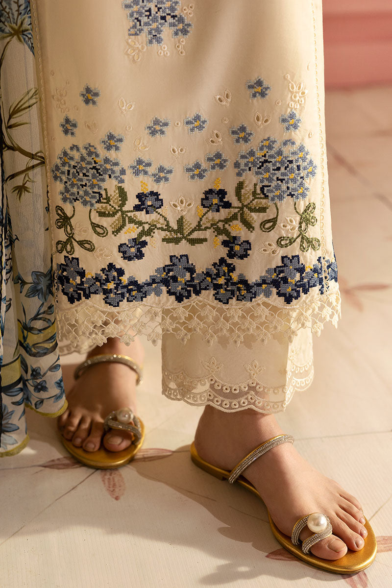 Cross Stitch | Premium Lawn 25 | BLUE ALLURE - House Of Hania