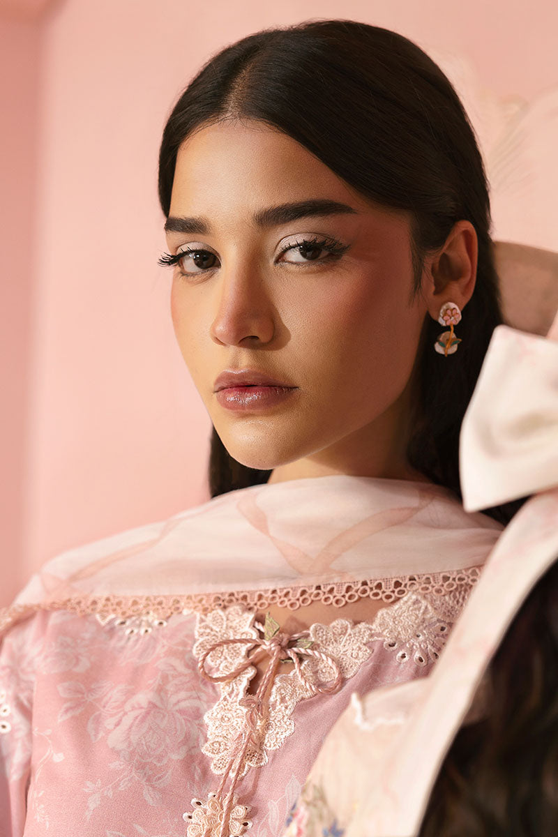 Cross Stitch | Premium Lawn 25 | FLORAL TIE - House Of Hania