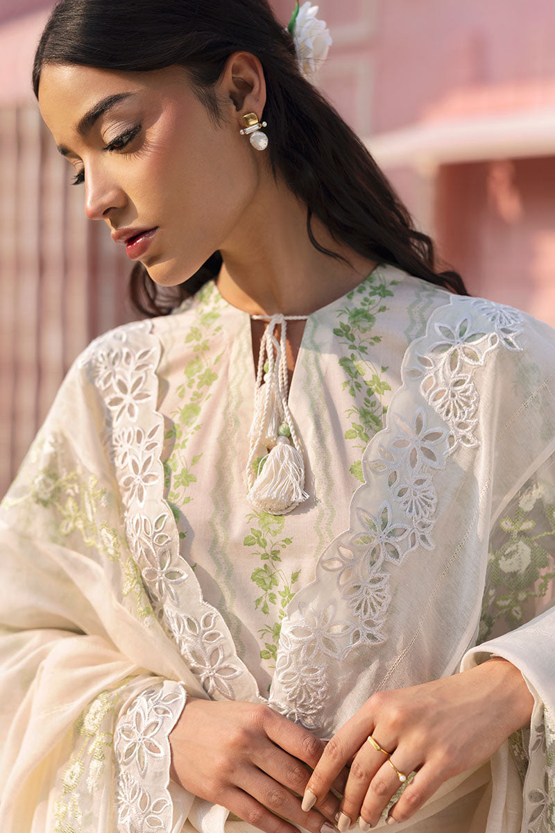 Cross Stitch | Premium Lawn 25 | GREEN TRELLIS - House Of Hania