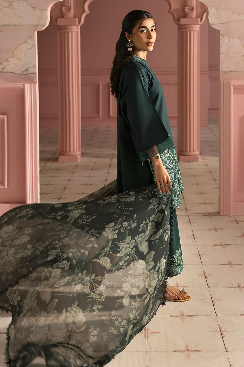 Cross Stitch | Premium Lawn 25 | VIRIDIAN GREEN - House Of Hania