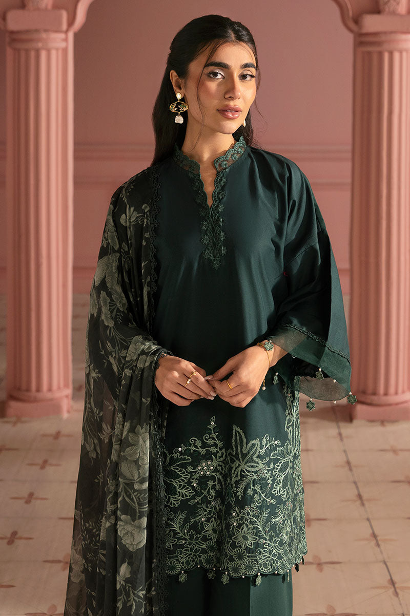 Cross Stitch | Premium Lawn 25 | VIRIDIAN GREEN - House Of Hania