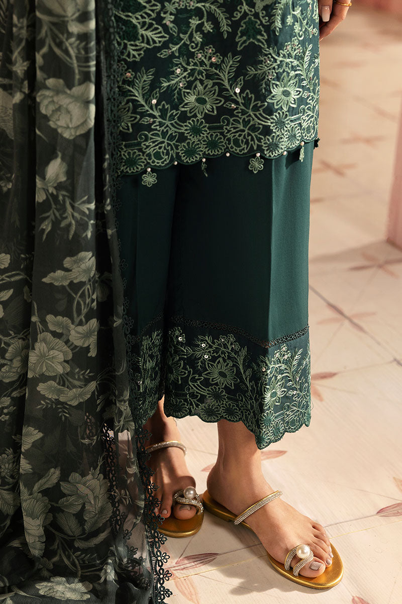 Cross Stitch | Premium Lawn 25 | VIRIDIAN GREEN - House Of Hania