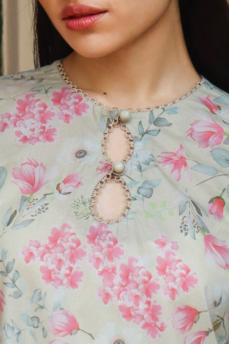 Cross Stitch | Printed Lawn | OLIVE AURA - House Of Hania