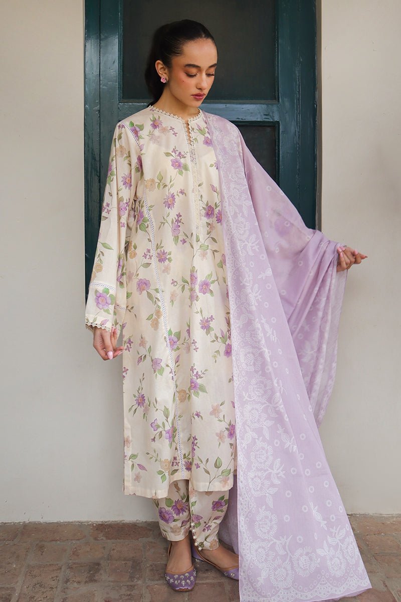 Cross Stitch | Printed Lawn | ROSEATE MUSE - House Of Hania