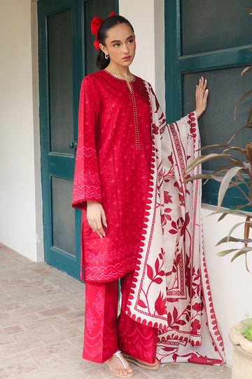 Cross Stitch | Printed Lawn | SCARLET SAGE - House Of Hania