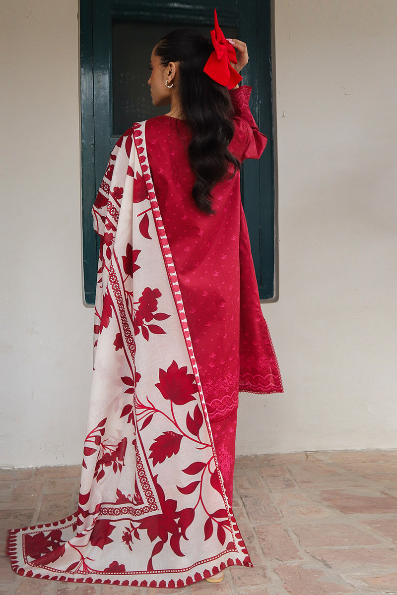 Cross Stitch | Printed Lawn | SCARLET SAGE - House Of Hania