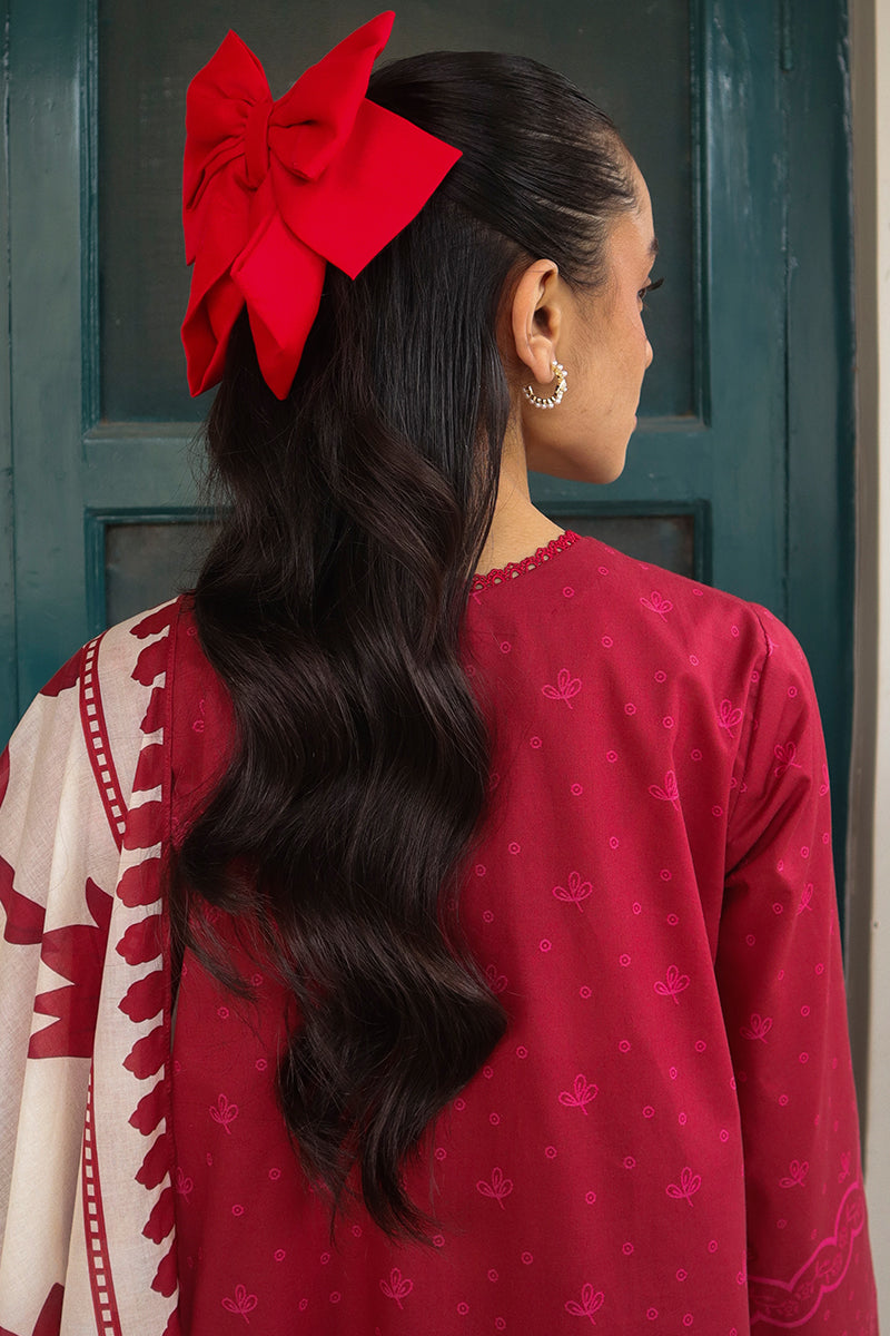 Cross Stitch | Printed Lawn | SCARLET SAGE - House Of Hania